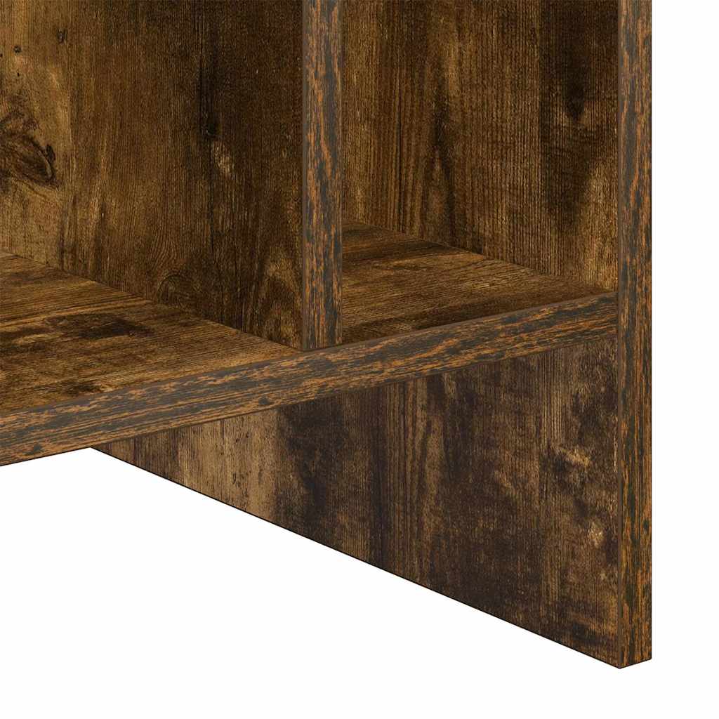 Meuble à vinyles Chêne fumé 78,5 x 35 x 45 cm Bois d'ingénierie