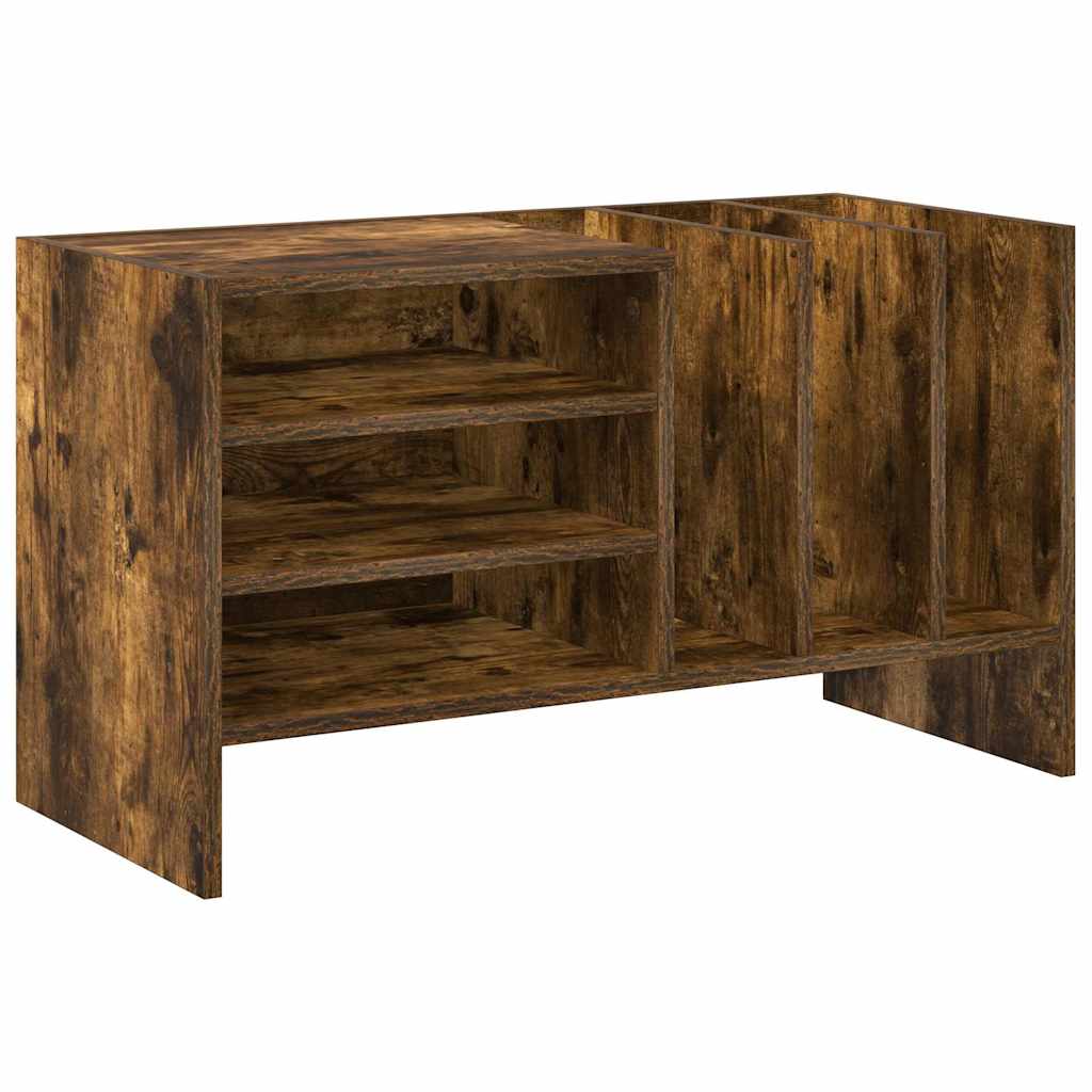Meuble à vinyles Chêne fumé 78,5 x 35 x 45 cm Bois d'ingénierie