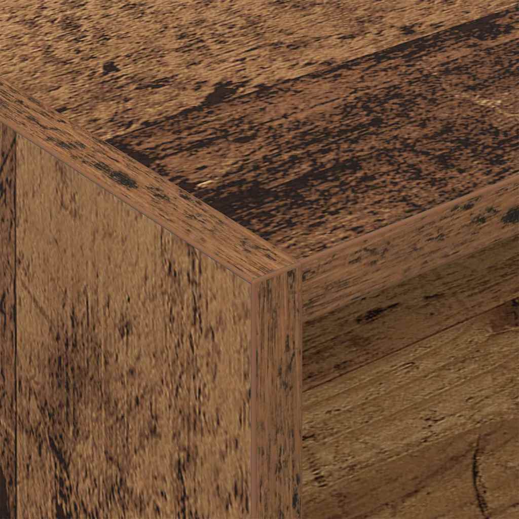 Meuble à vinyles avec étagère Bois ancien 78,5 x 35 x 45 cm - XIOS