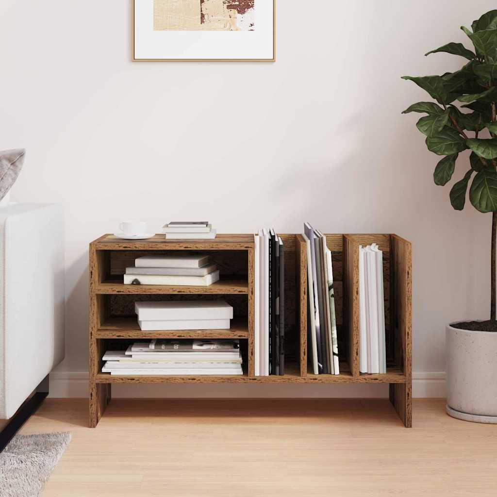Meuble à vinyles avec étagère Bois ancien 78,5 x 35 x 45 cm - XIOS
