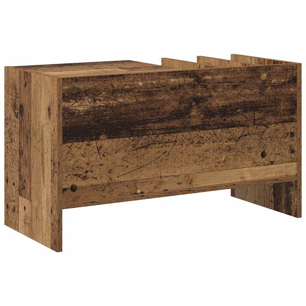 Meuble à vinyles avec étagère Bois ancien 78,5 x 35 x 45 cm - XIOS