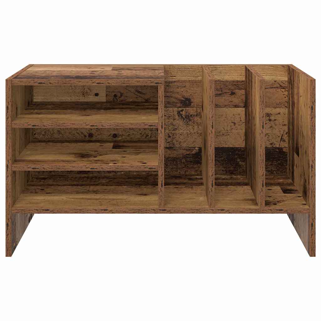 Meuble à vinyles avec étagère Bois ancien 78,5 x 35 x 45 cm - XIOS