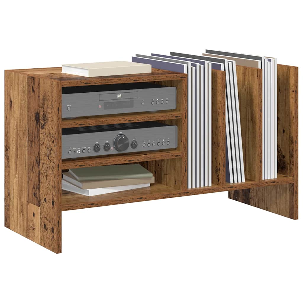 Meuble à vinyles avec étagère Bois ancien 78,5 x 35 x 45 cm - XIOS