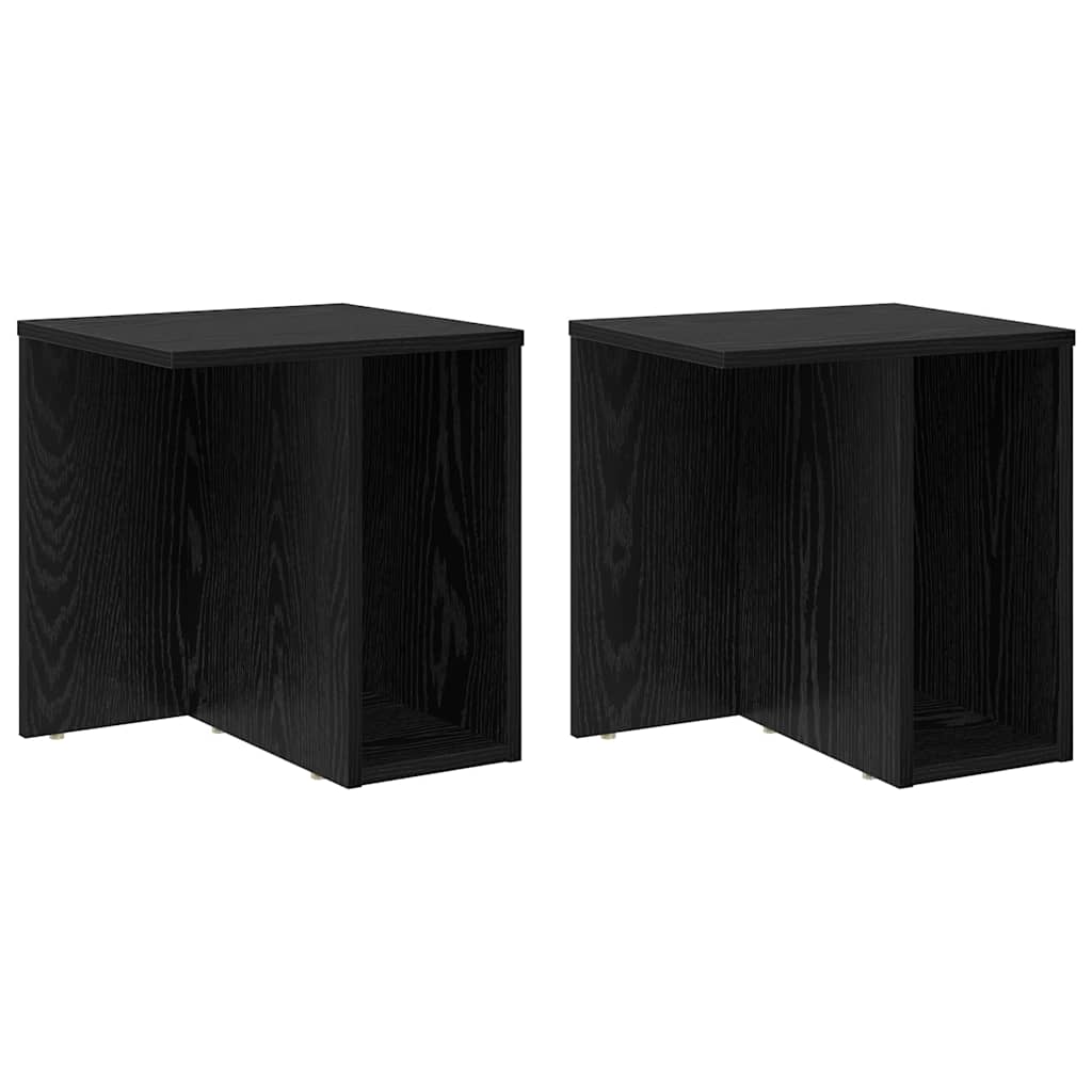 Table d'appoint 2 pcs Chêne noir 37 x 32 x 40 cm - XIOS