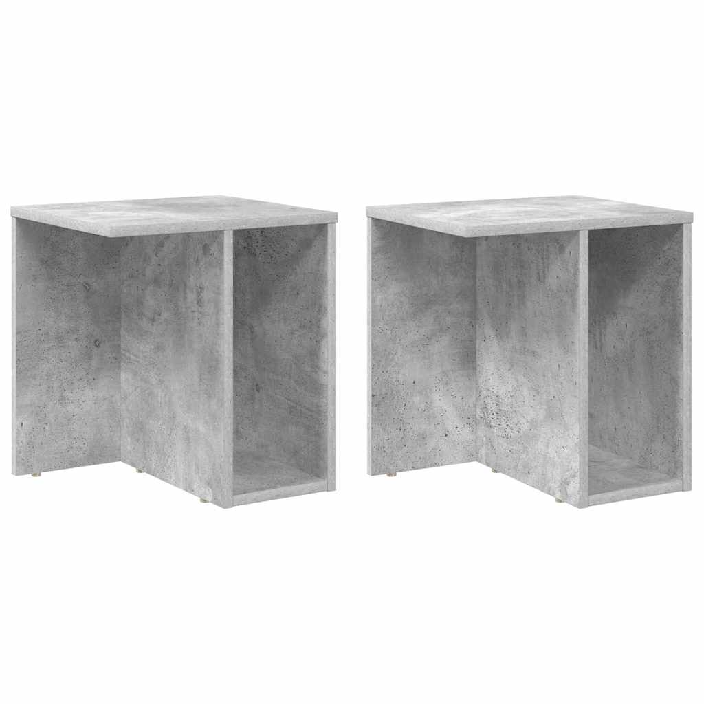 Table d'appoint 2 pcs Gris béton 37 x 32 x 40 cm - XIOS
