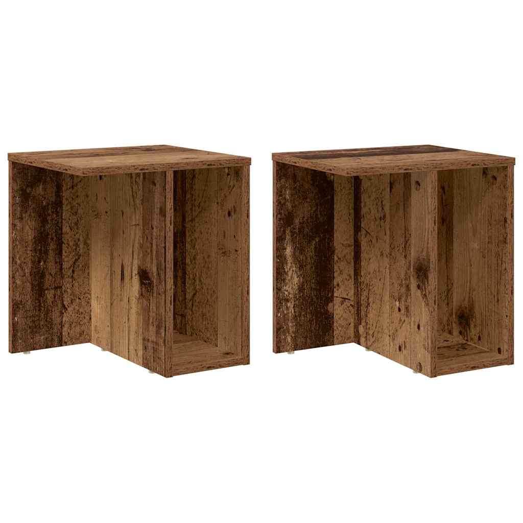 Table d'appoint 2 pcs Bois ancien 37 x 32 x 40 cm - XIOS