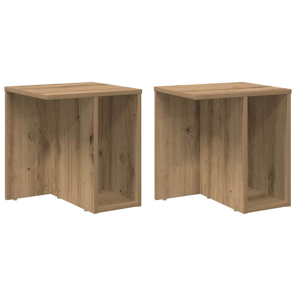 Table d'appoint 2 pcs Chêne artisanal 37 x 32 x 40 cm - XIOS