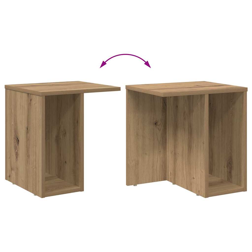 Table d'appoint 2 pcs Chêne artisanal 37 x 32 x 40 cm - XIOS