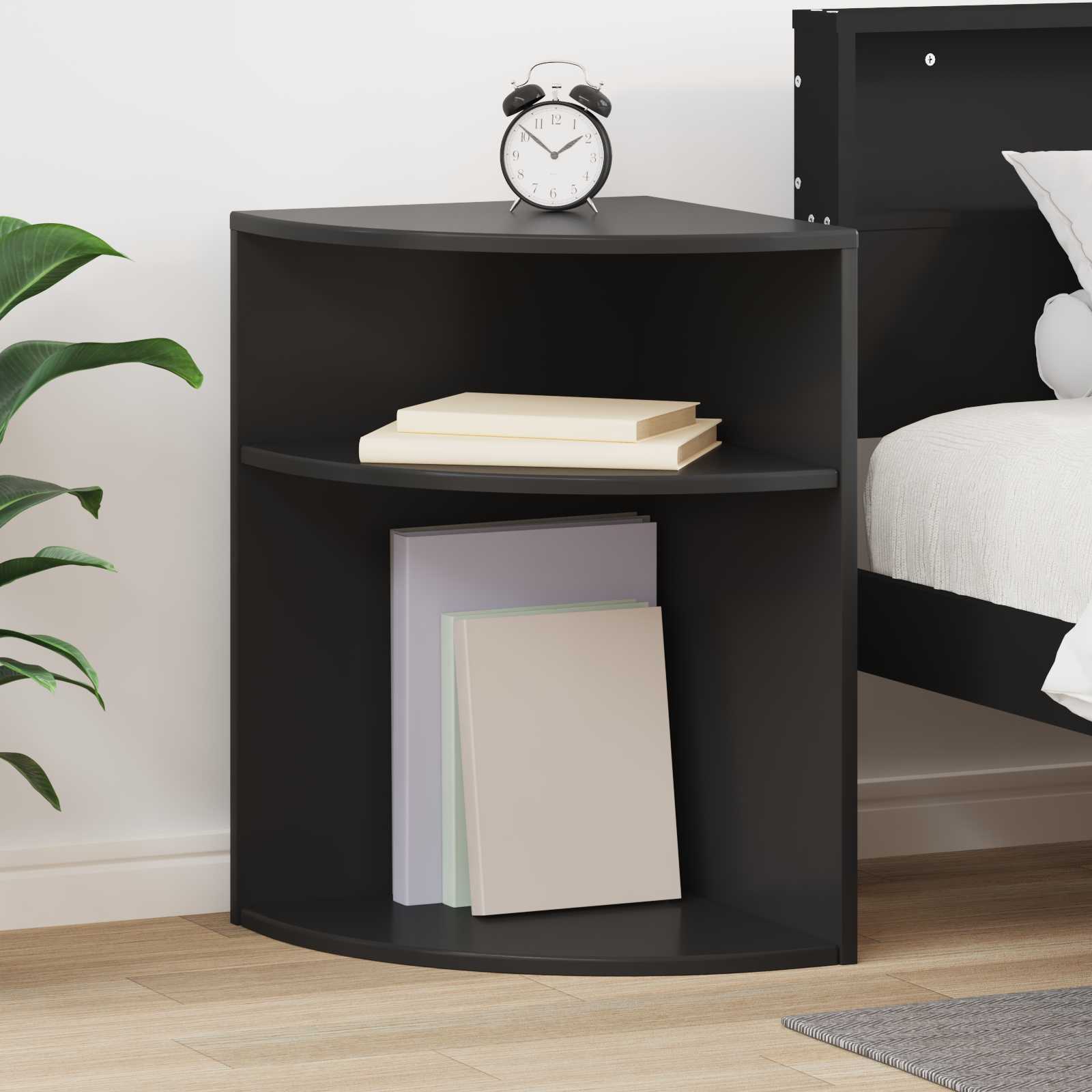 Table d'appoint Noir 39,7 x 39,7 x 60 cm Bois d'ingénierie