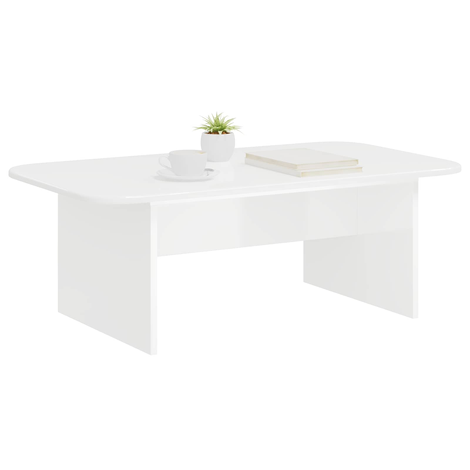 Table basse Blanc 93 x 53 x 33 cm Bois d'ingénierie - XIOS