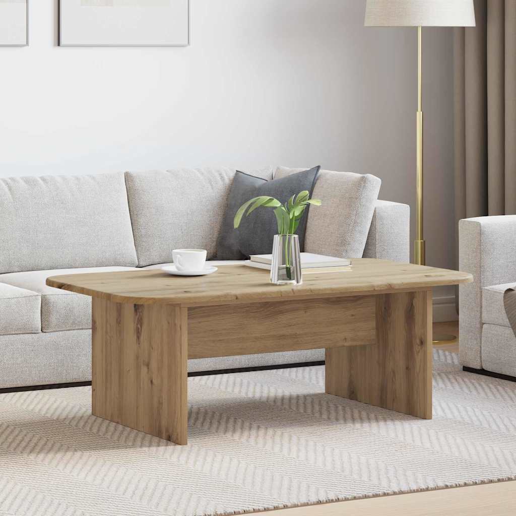 Table basse Chêne artisanal 93 x 53 x 33 cm Bois d'ingénierie - XIOS