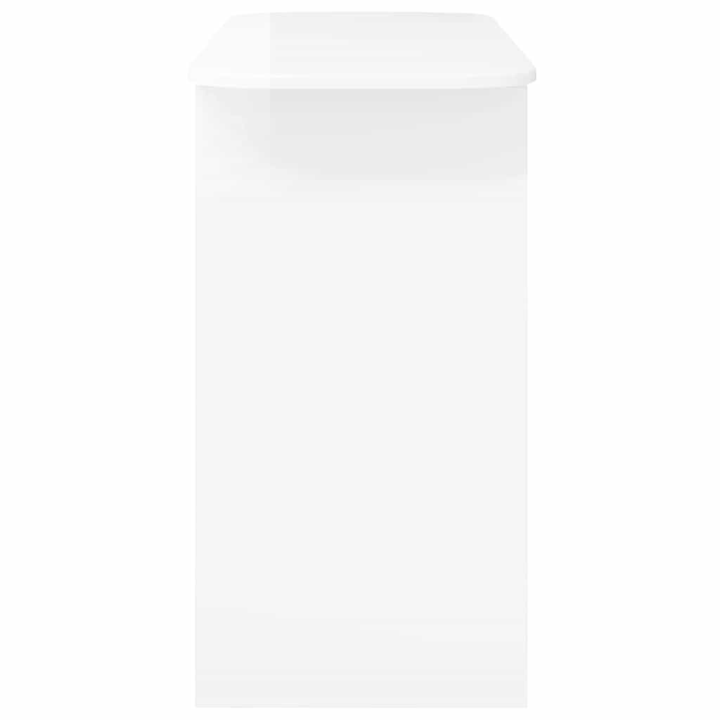 Table console Blanc brillant 93 x 40 x 75 cm Bois d'ingénierie - XIOS