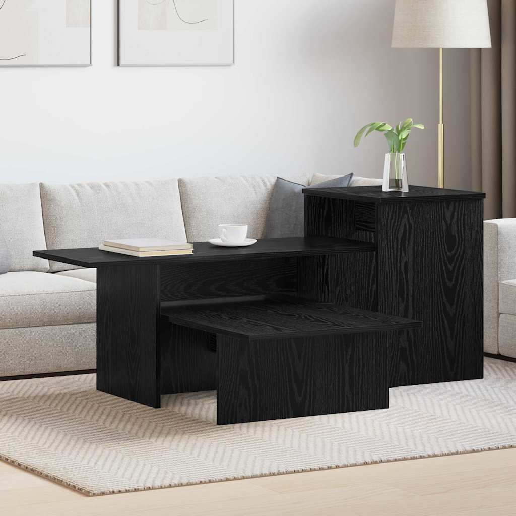 Table console Chêne noir 80 x 50 x 225 cm Bois d'ingénierie - XIOS