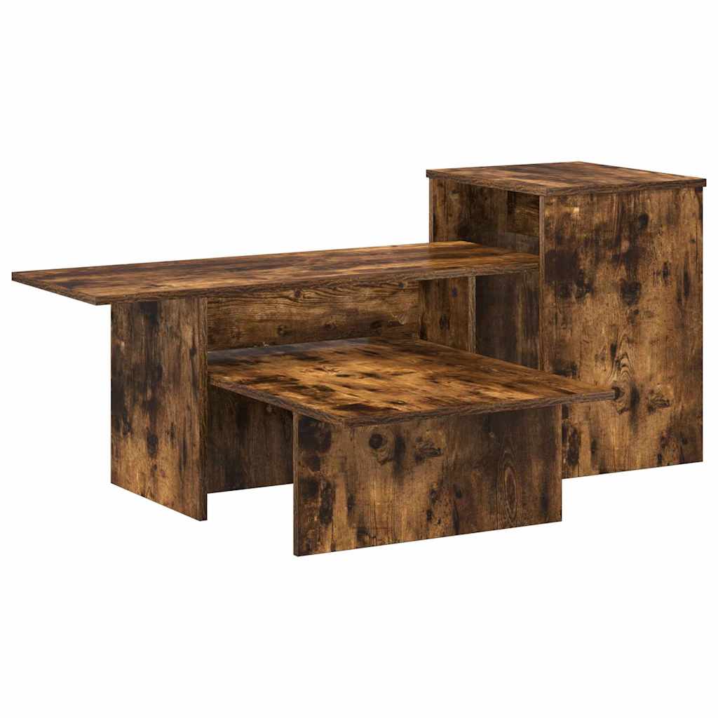 Table console Chêne fumé 80 x 50 x 225 cm Bois d'ingénierie - XIOS