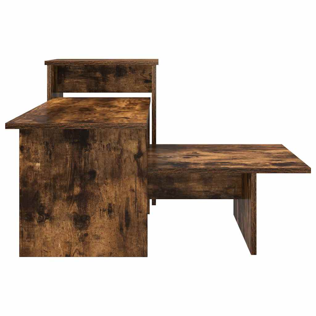 Table console Chêne fumé 80 x 50 x 225 cm Bois d'ingénierie - XIOS