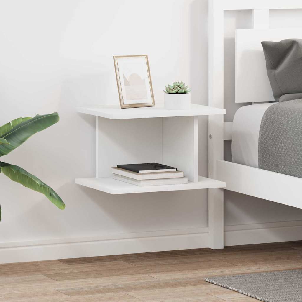 Table de chevet 2 pcs Blanc 40 x 30 x 25 cm Bois d'ingénierie - XIOS