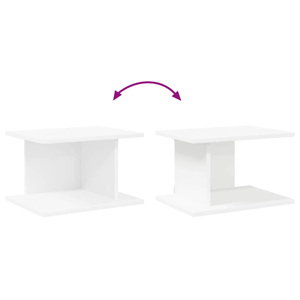 Table de chevet 2 pcs Blanc 40 x 30 x 25 cm Bois d'ingénierie - XIOS