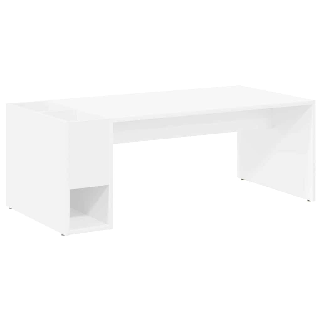 Table basse Blanc 101,5 x 50 x 37 cm Bois d'ingénierie - XIOS