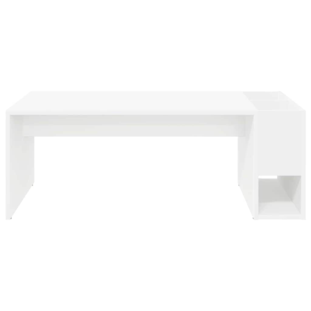 Table basse Blanc 101,5 x 50 x 37 cm Bois d'ingénierie - XIOS