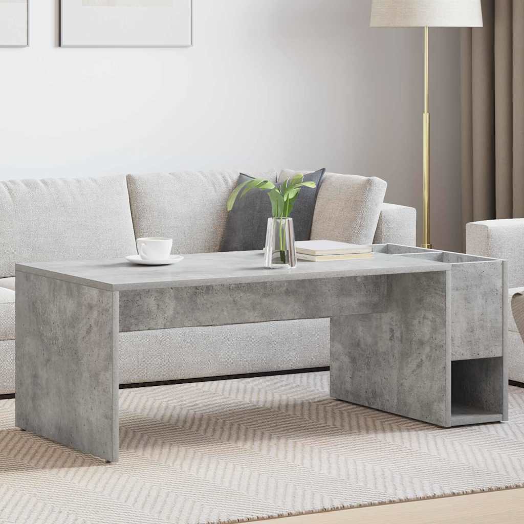 Table basse Gris béton 101,5 x 50 x 37 cm Bois d'ingénierie - XIOS
