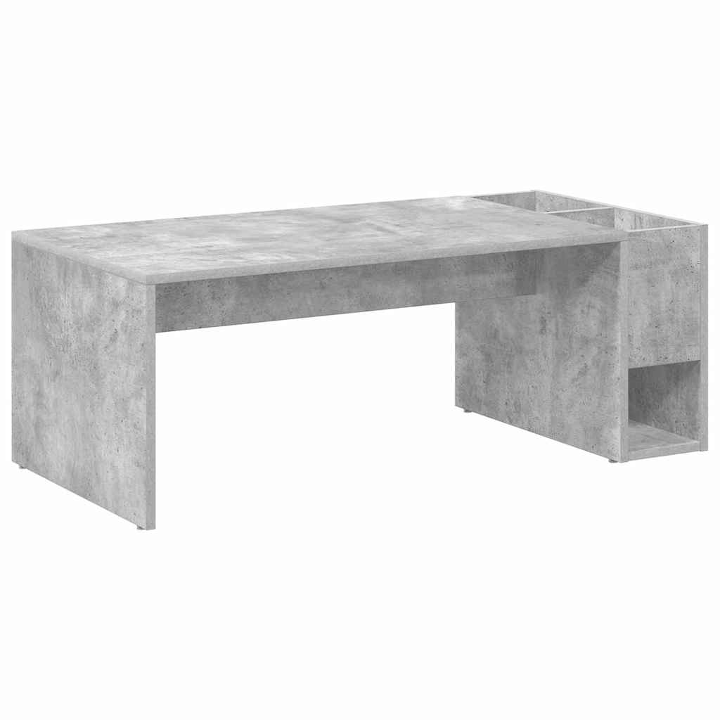Table basse Gris béton 101,5 x 50 x 37 cm Bois d'ingénierie