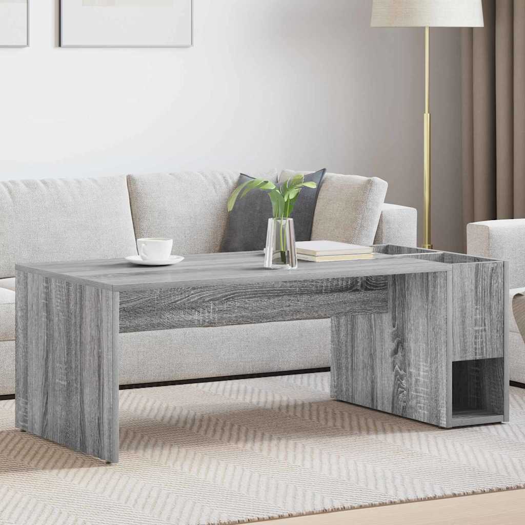 Table basse Gris Sonoma 101,5 x 50 x 37 cm Bois d'ingénierie - XIOS