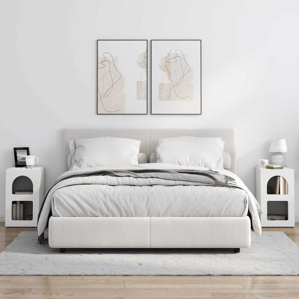 Table de chevet 2 pcs Blanc 29,5 x 33,5 x 50 cm - XIOS