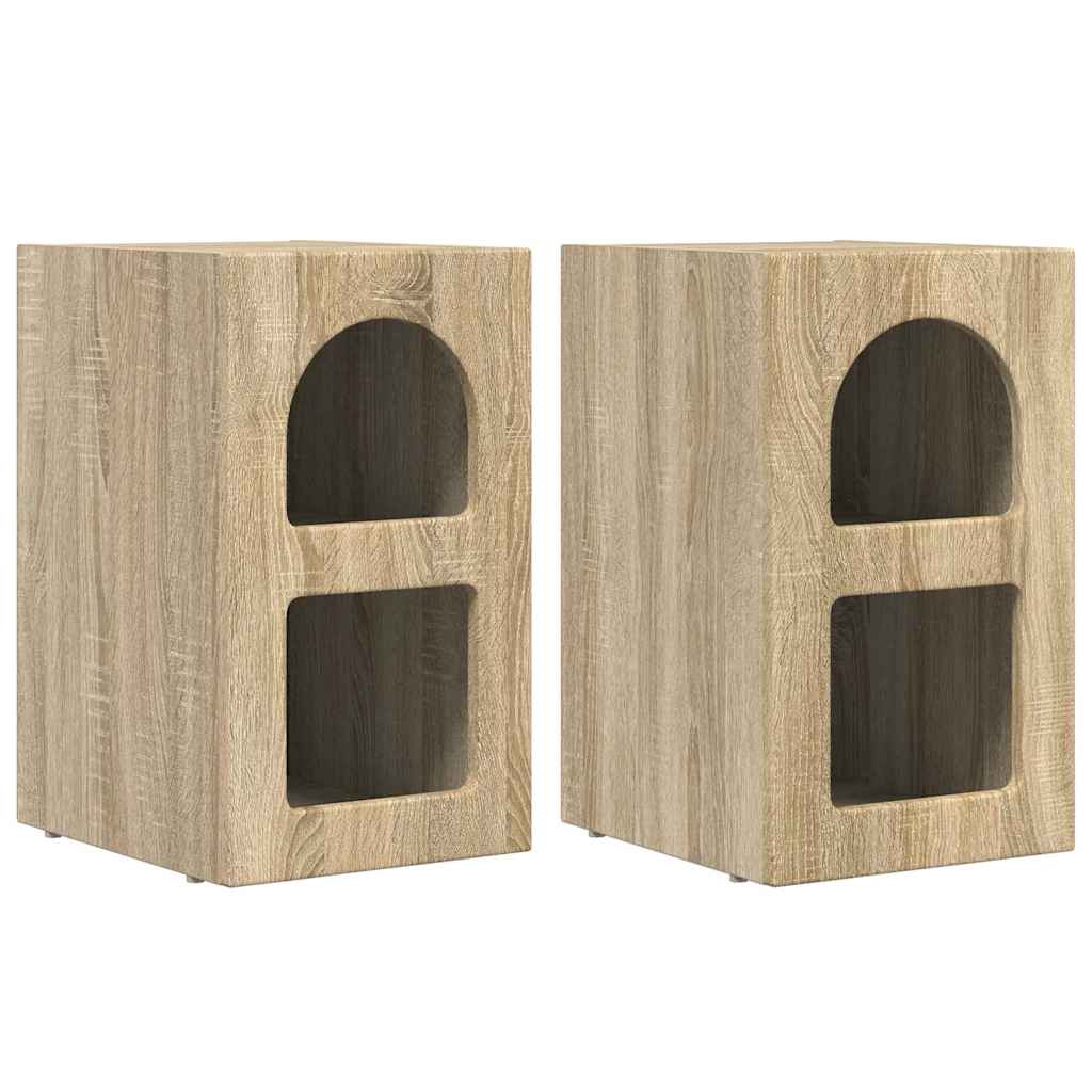 Table de chevet 2 pcs Chêne Sonoma 29,5 x 33,5 x 50 cm - XIOS