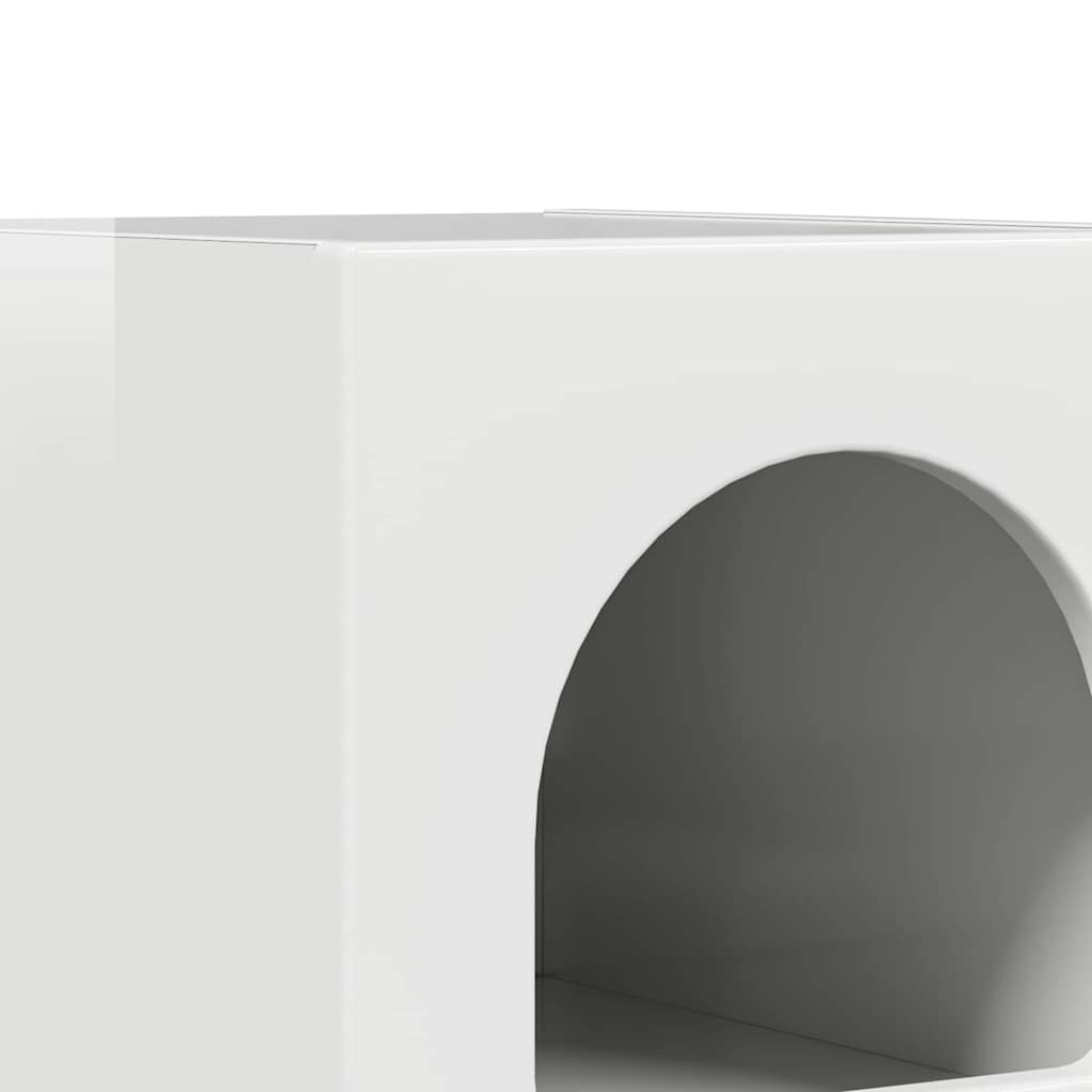 Table de chevet 2 pcs Blanc brillant 29,5 x 33,5 x 50 cm - XIOS