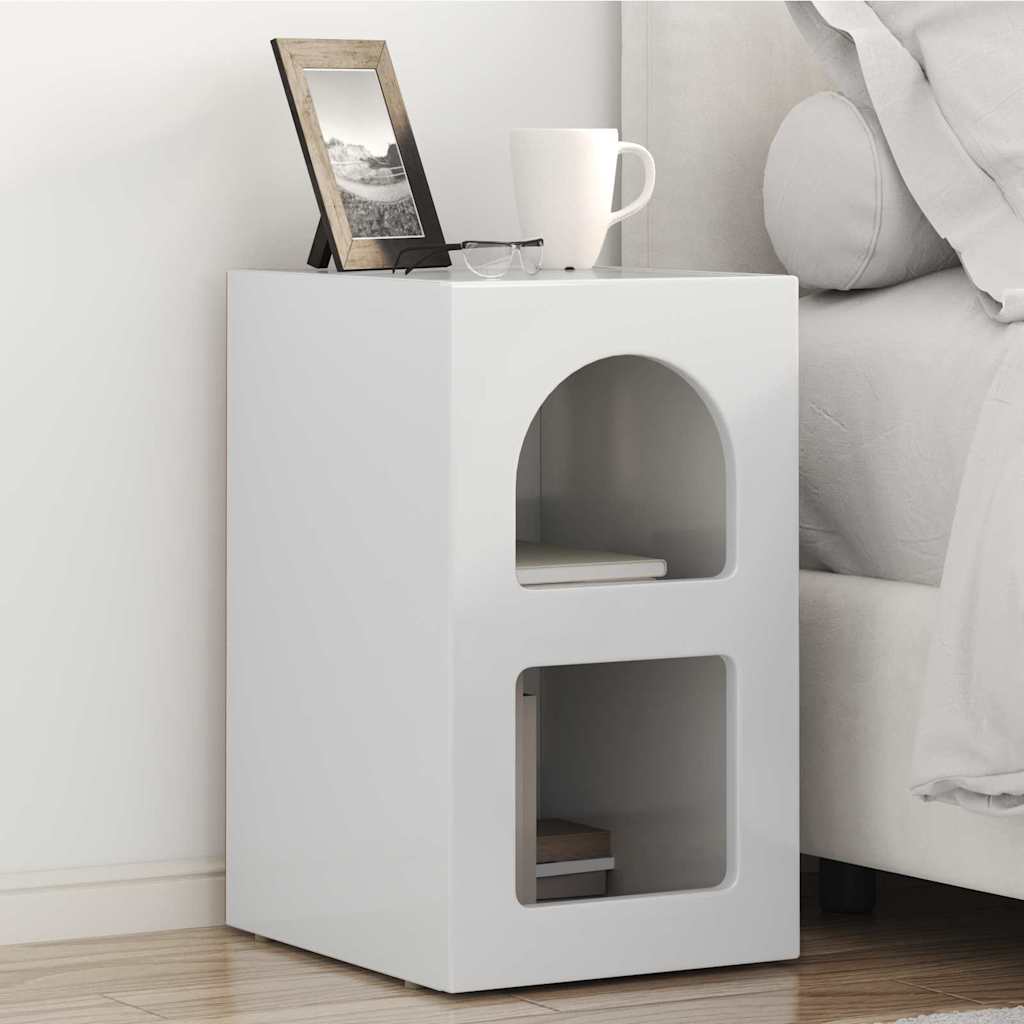 Table de chevet 2 pcs Blanc brillant 29,5 x 33,5 x 50 cm - XIOS