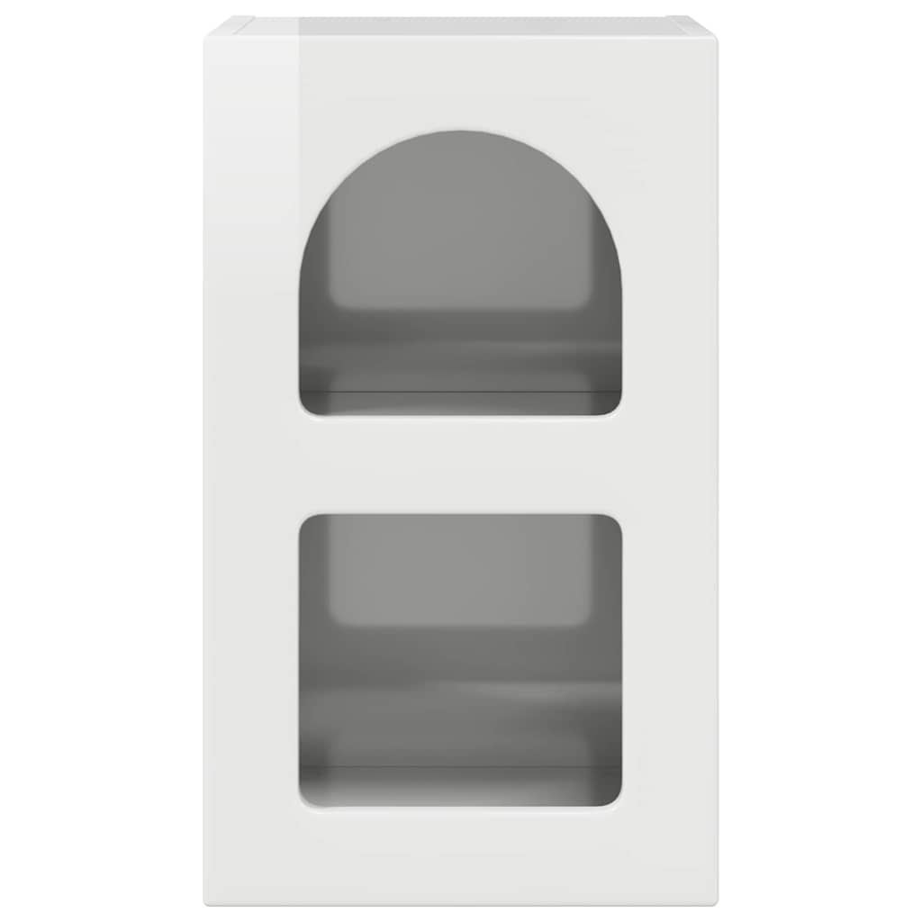 Table de chevet 2 pcs Blanc brillant 29,5 x 33,5 x 50 cm - XIOS