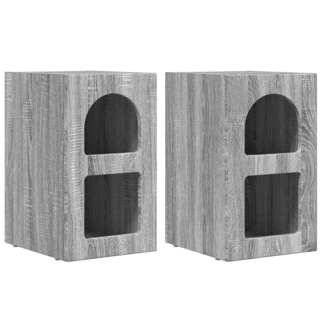 Table de chevet 2 pcs Gris Sonoma 29,5 x 33,5 x 50 cm - XIOS