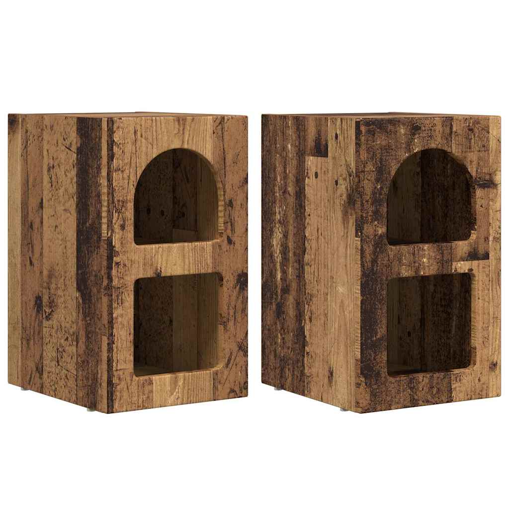 Table de chevet 2 pcs Bois ancien 29,5 x 33,5 x 50 cm - XIOS