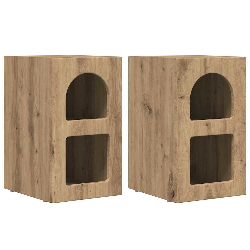 Table de chevet 2 pcs Chêne artisanal 29,5 x 33,5 x 50 cm - XIOS