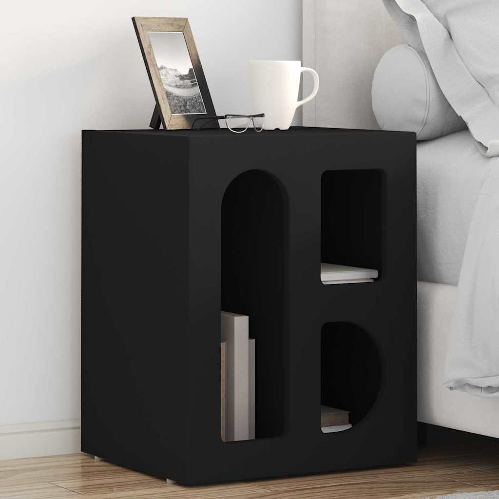 Table de chevet 2 pcs Noir 40 x 35 x 50 cm Bois d'ingénierie - XIOS