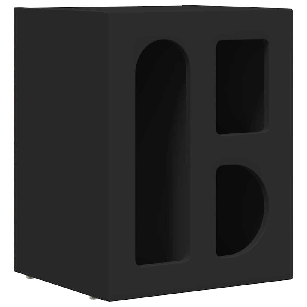 Table de chevet 2 pcs Noir 40 x 35 x 50 cm Bois d'ingénierie - XIOS
