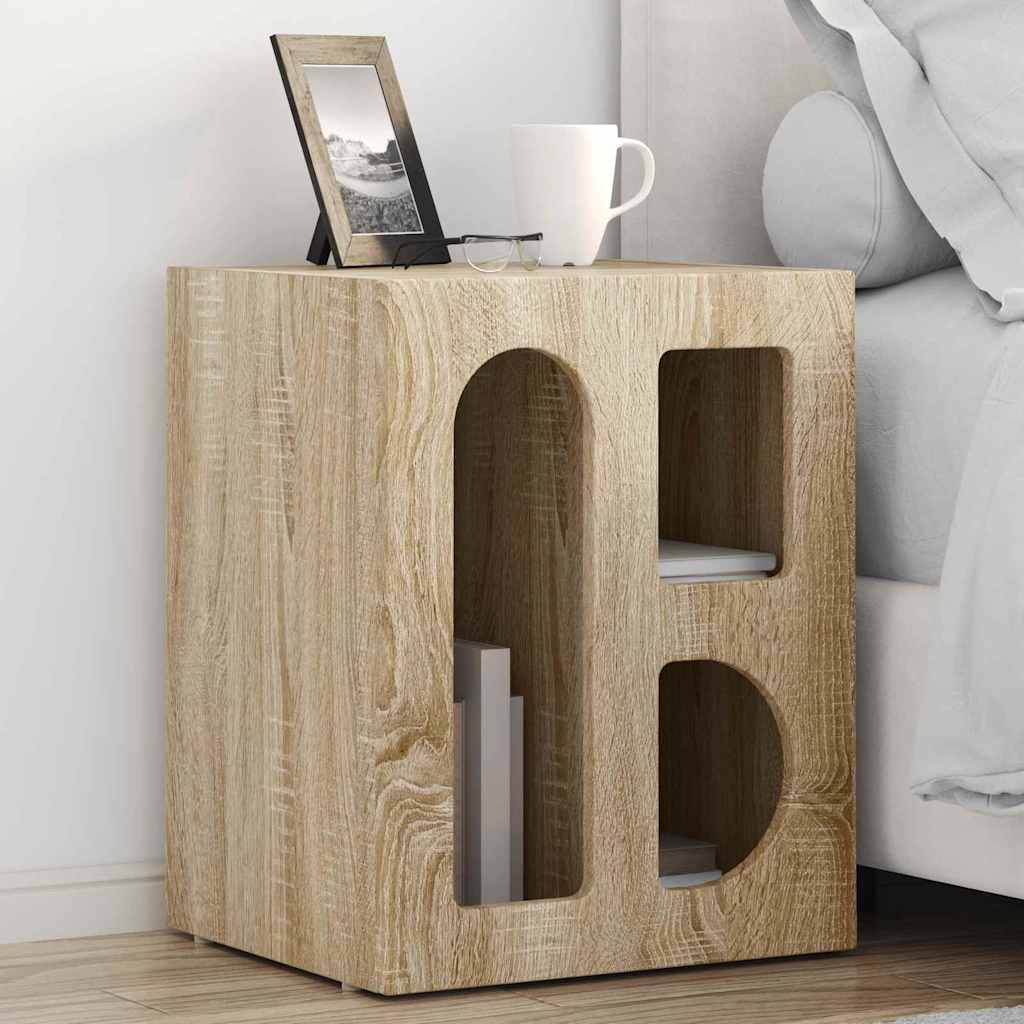 Table de chevet Chêne Sonoma 40 x 35 x 50 cm Bois d'ingénierie - XIOS