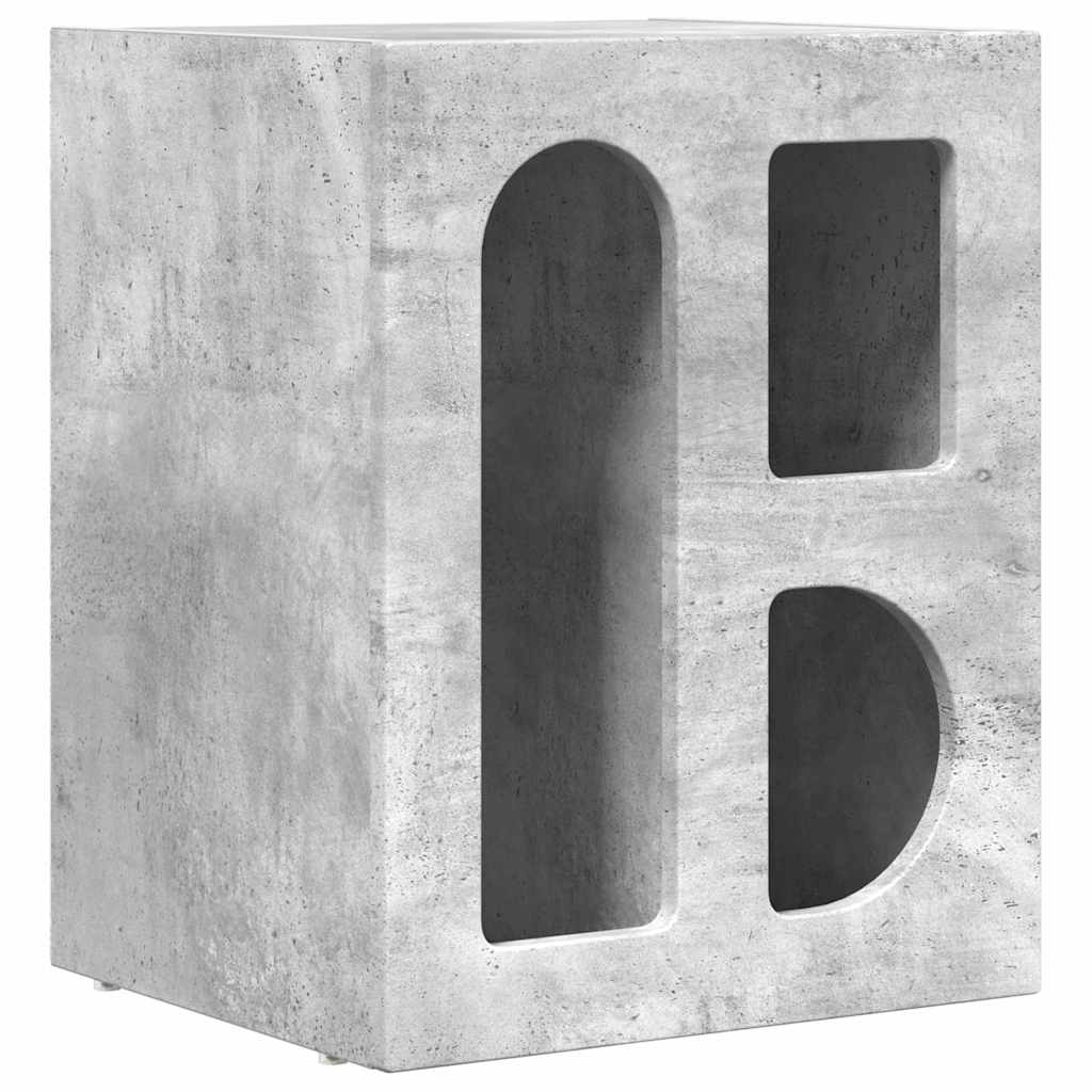 Table de chevet 2 pcs Gris béton 40 x 35 x 50 cm - XIOS