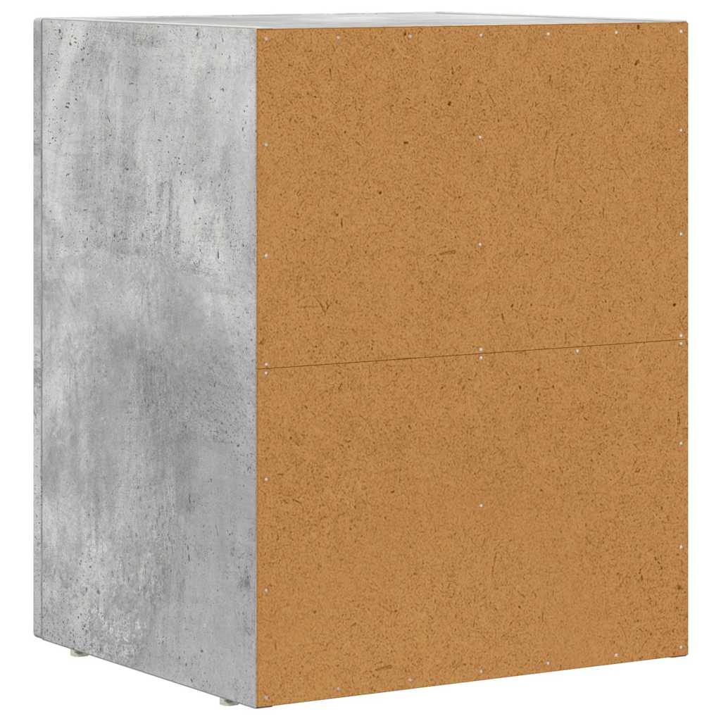 Table de chevet 2 pcs Gris béton 40 x 35 x 50 cm - XIOS