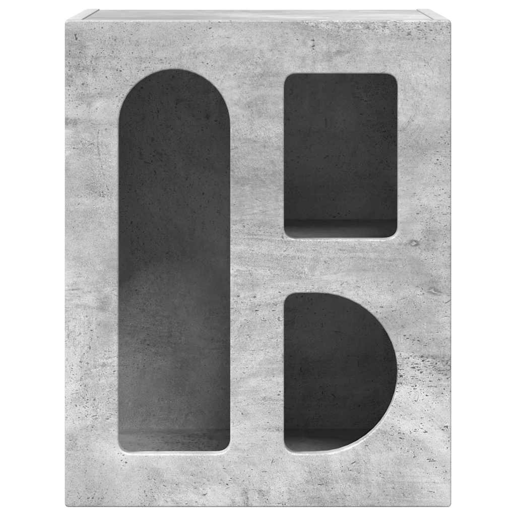 Table de chevet 2 pcs Gris béton 40 x 35 x 50 cm - XIOS