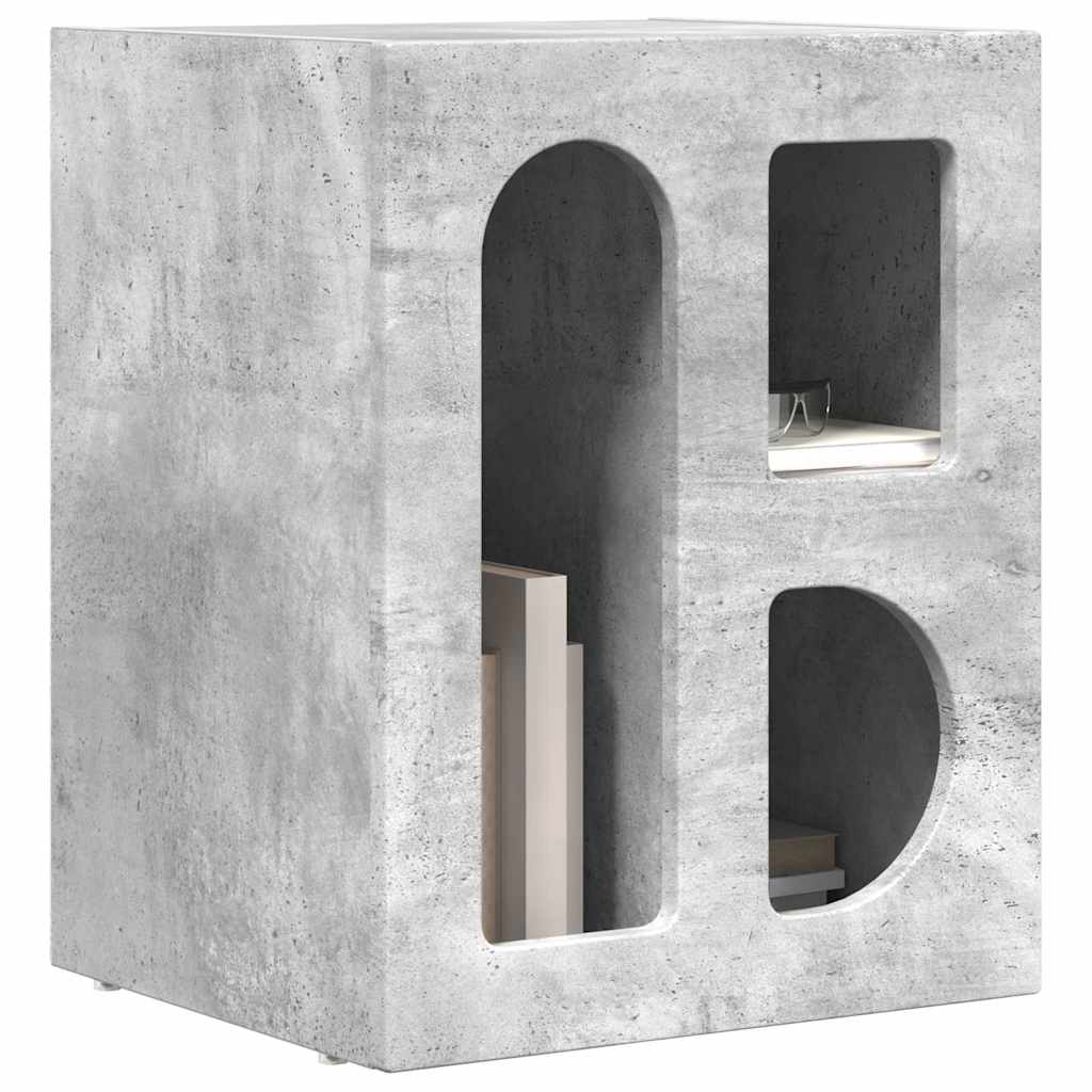 Table de chevet 2 pcs Gris béton 40 x 35 x 50 cm - XIOS