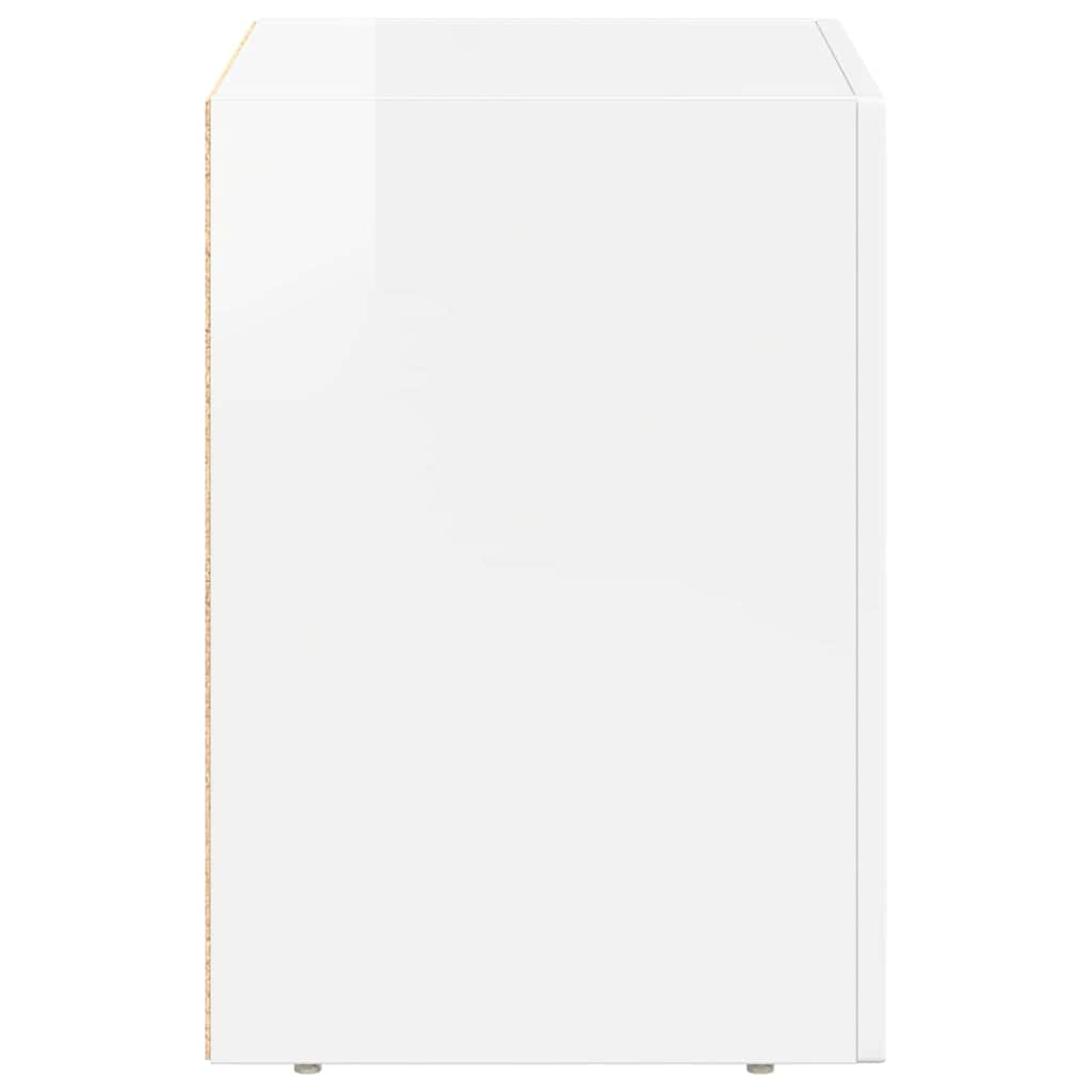 Table de chevet Blanc brillant 40 x 35 x 50 cm - XIOS