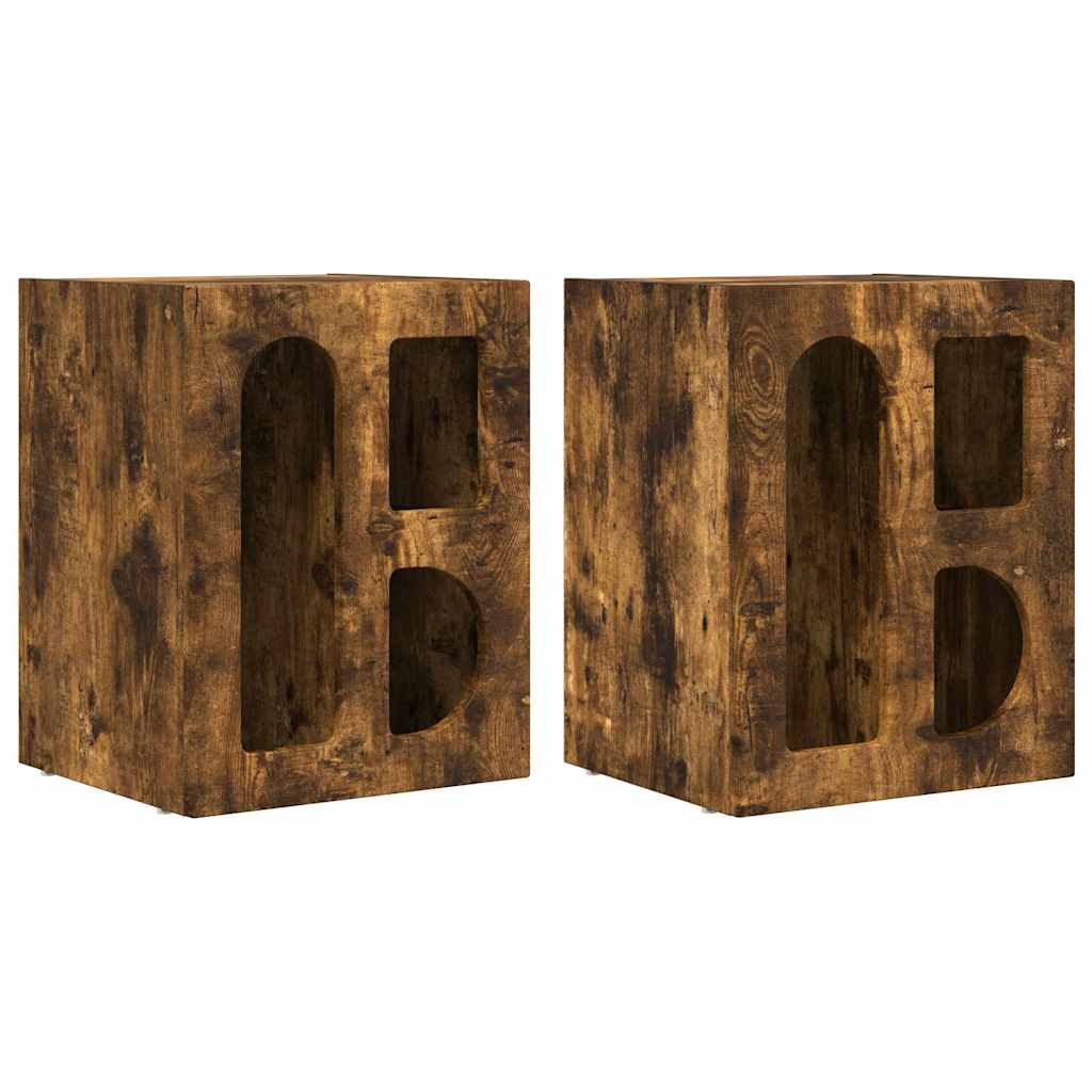 Table de chevet 2 pcs Chêne fumé 40 x 35 x 50 cm - XIOS