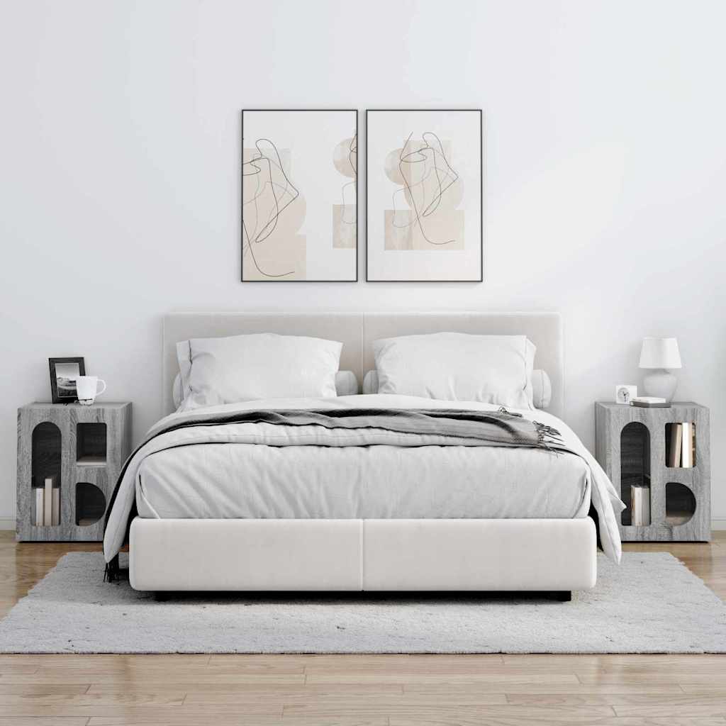 Table de chevet 2 pcs Gris Sonoma 40 x 35 x 50 cm - XIOS