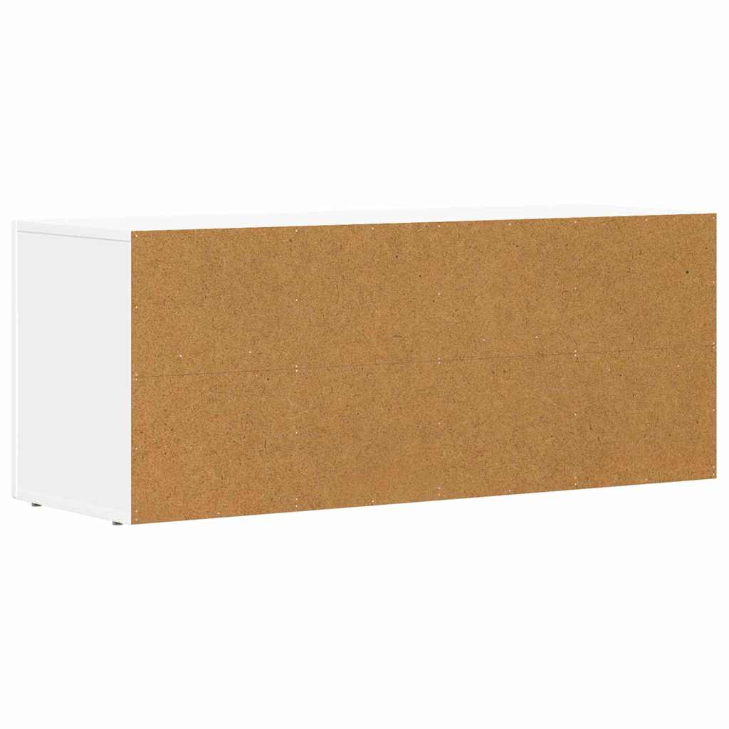 Meuble TV Blanc 100 x 35 x 40 cm Bois d'ingénierie - XIOS
