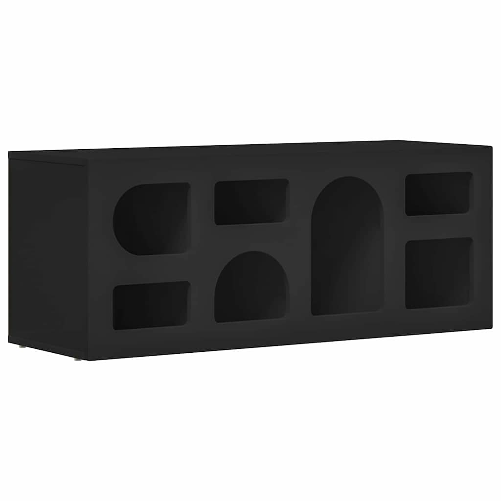 Meuble TV Noir 100 x 35 x 40 cm Bois d'ingénierie - XIOS
