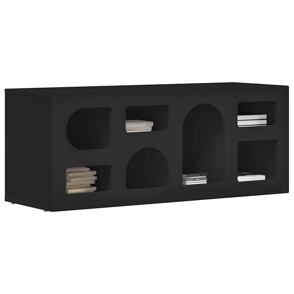 Meuble TV Noir 100 x 35 x 40 cm Bois d'ingénierie - XIOS