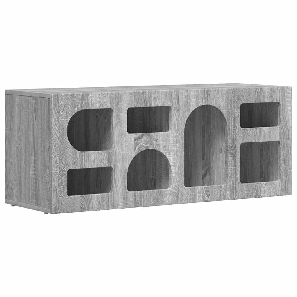 Meuble TV Gris Sonoma 100 x 35 x 40 cm Bois d'ingénierie - XIOS