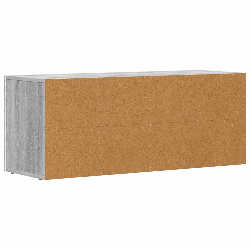Meuble TV Gris Sonoma 100 x 35 x 40 cm Bois d'ingénierie - XIOS