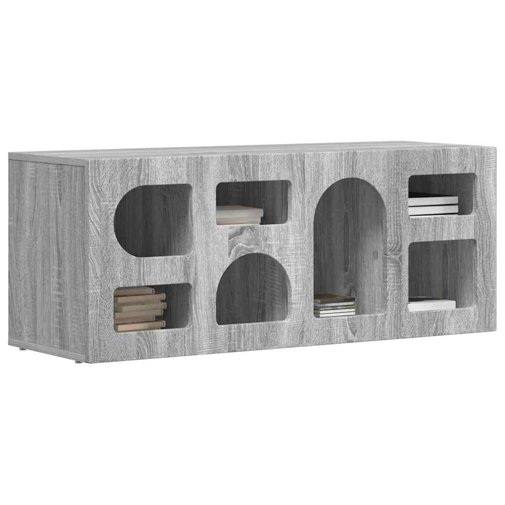 Meuble TV Gris Sonoma 100 x 35 x 40 cm Bois d'ingénierie - XIOS
